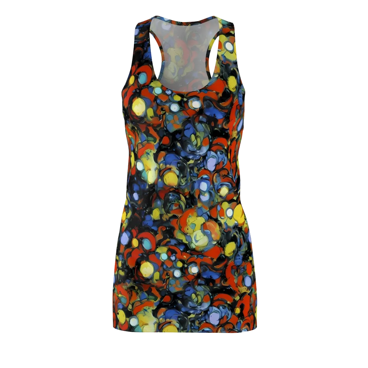 The Vivid Collapse on Racerback Dress — Front