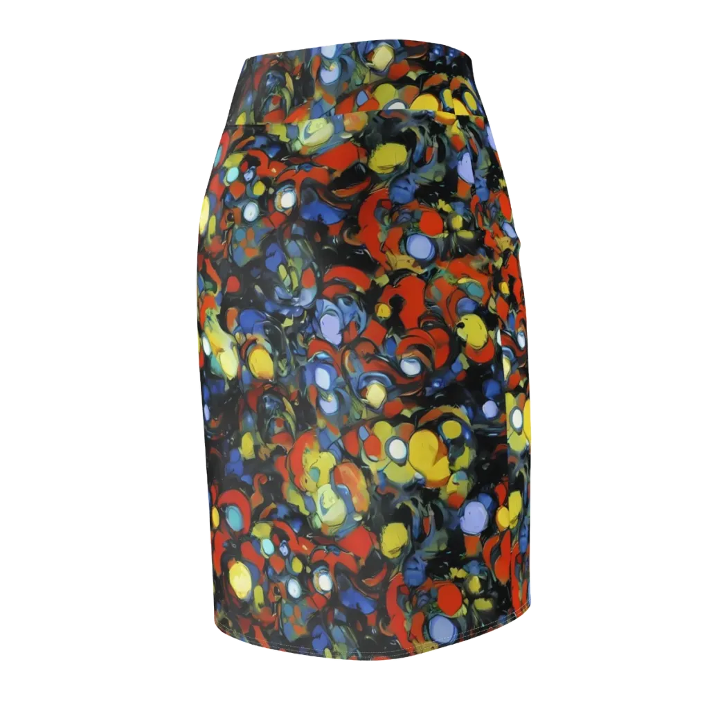 The Vivid Collapse on Pencil Skirt — Back Side