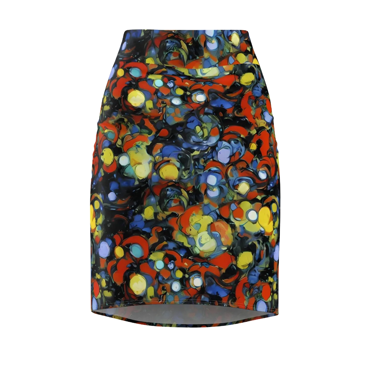The Vivid Collapse on Pencil Skirt — Front