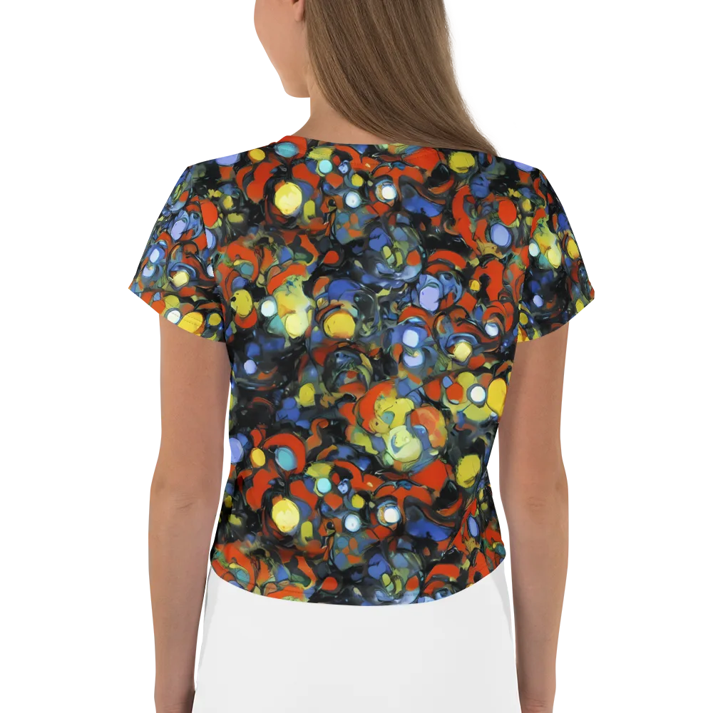 The Vivid Collapse on Crop Tee — Back