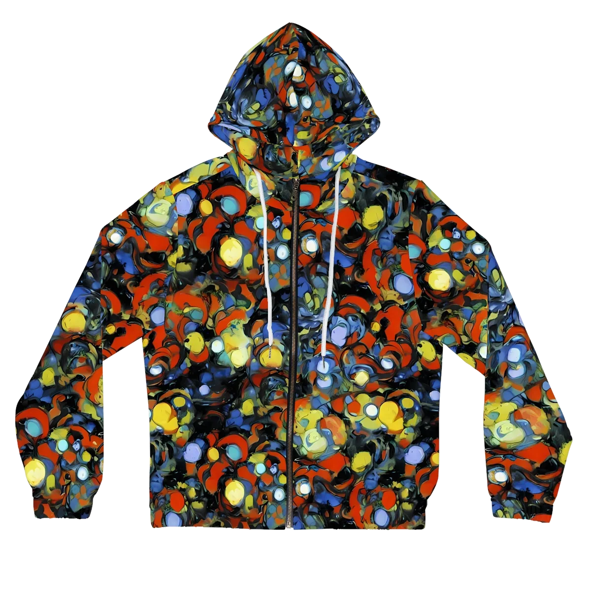 The Vivid Collapse on Women's Full-Zip Hoodie — Front