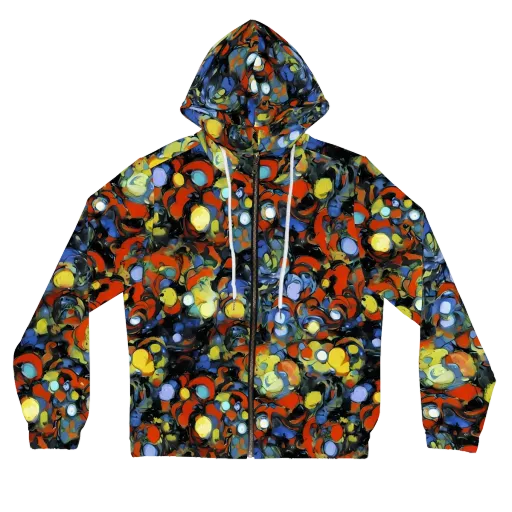 The Vivid Collapse on a Women's Full-Zip Hoodie