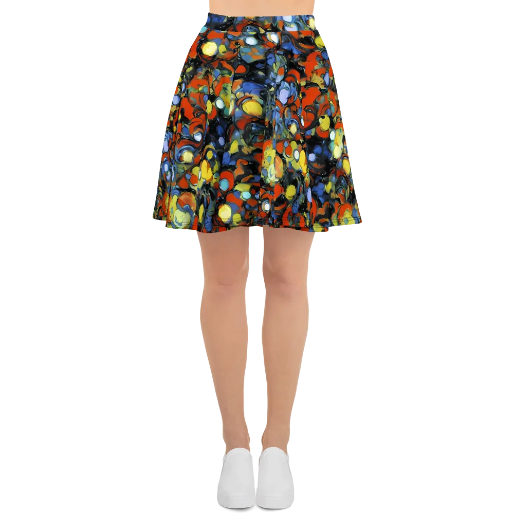 The Vivid Collapse on Skater Skirt — Front