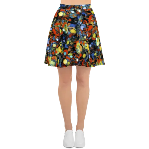 The Vivid Collapse on a Skater Skirt