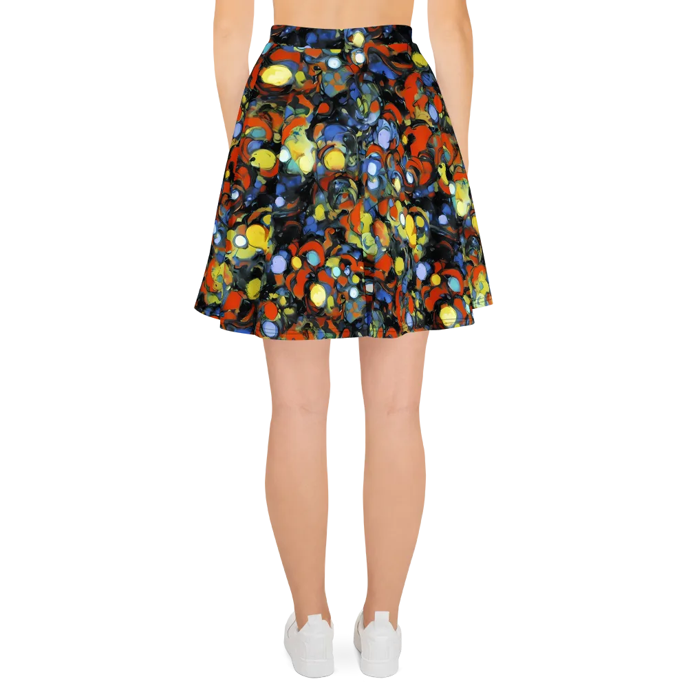 The Vivid Collapse on Skater Skirt — Back