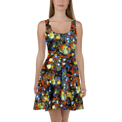 The Vivid Collapse on a Skater Dress