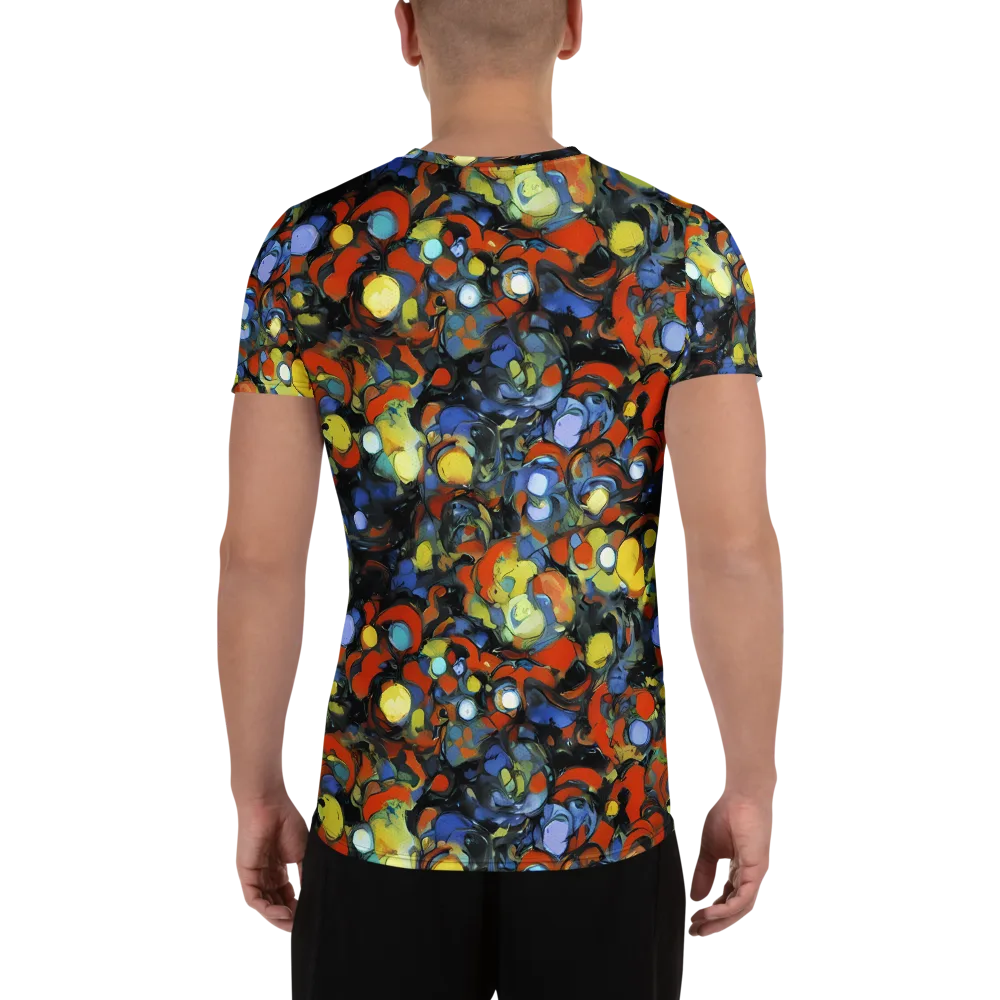 The Vivid Collapse on Men's Athletic T-Shirt — Back