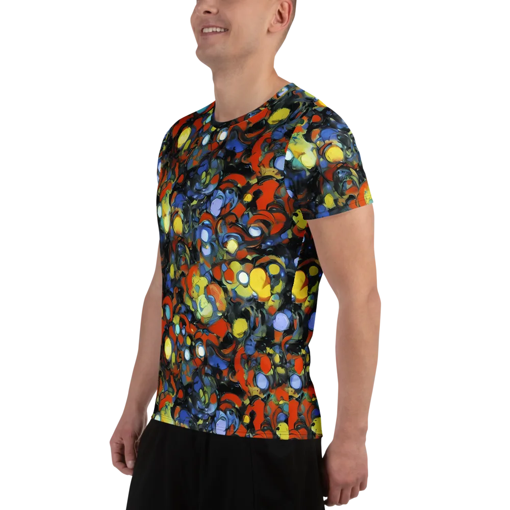 The Vivid Collapse on Men's Athletic T-Shirt — Left