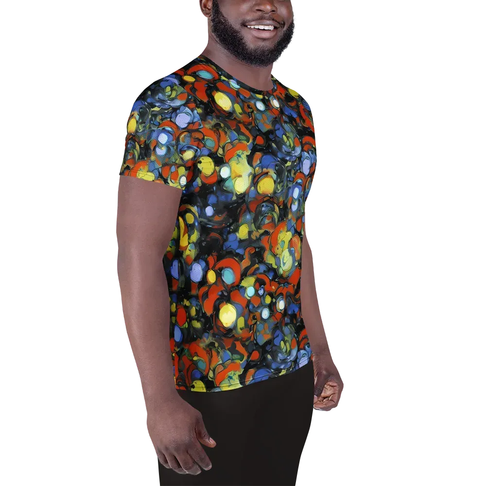The Vivid Collapse on Men's Athletic T-Shirt — Right