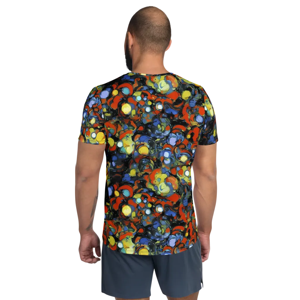 The Vivid Collapse on Men's Athletic T-Shirt — Back
