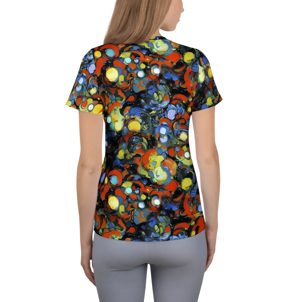 The Vivid Collapse on Women's Athletic T-Shirt — Back