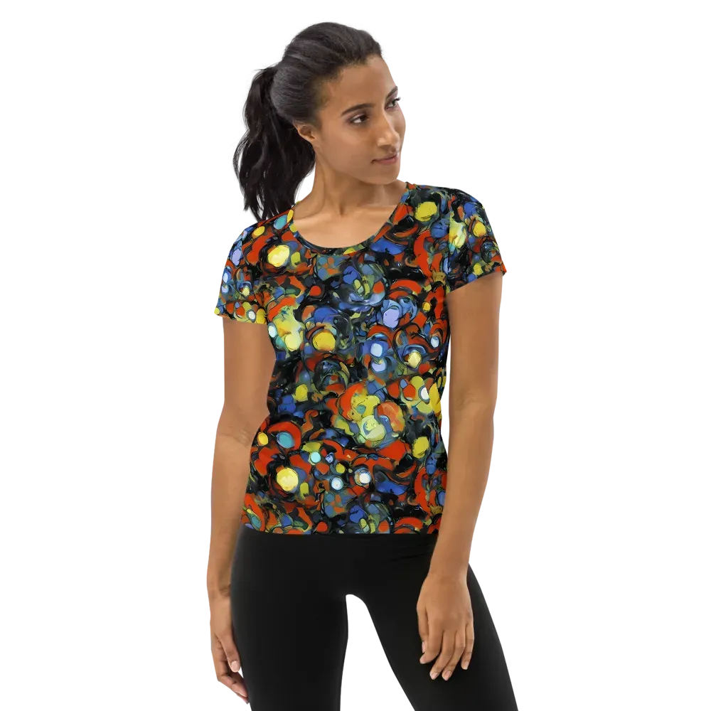 The Vivid Collapse on Women's Athletic T-Shirt — Front