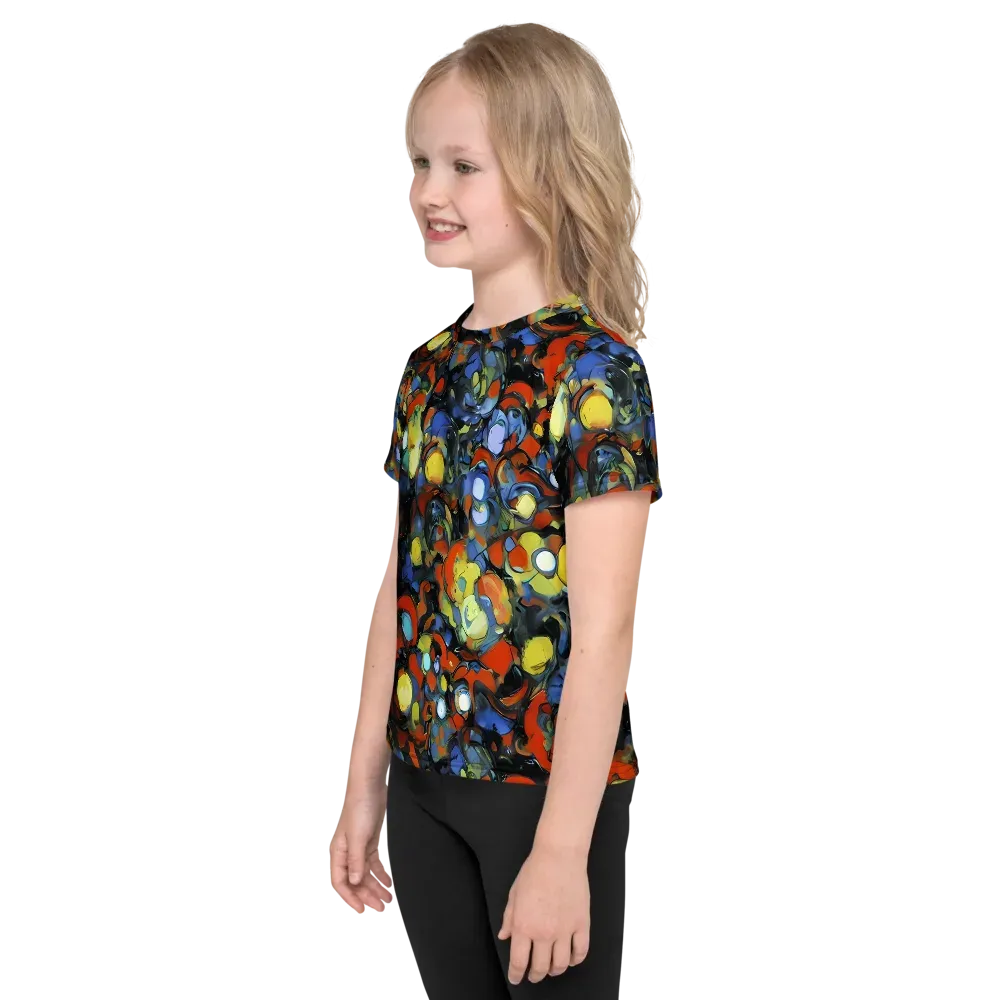 The Vivid Collapse on Kids Crew Neck T-Shirt — Left