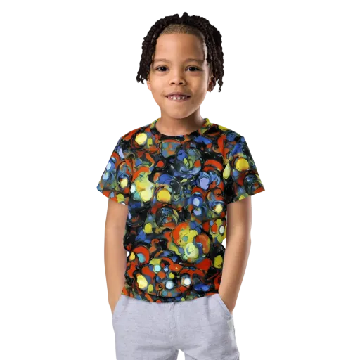 The Vivid Collapse on a Kids Crew Neck T-Shirt