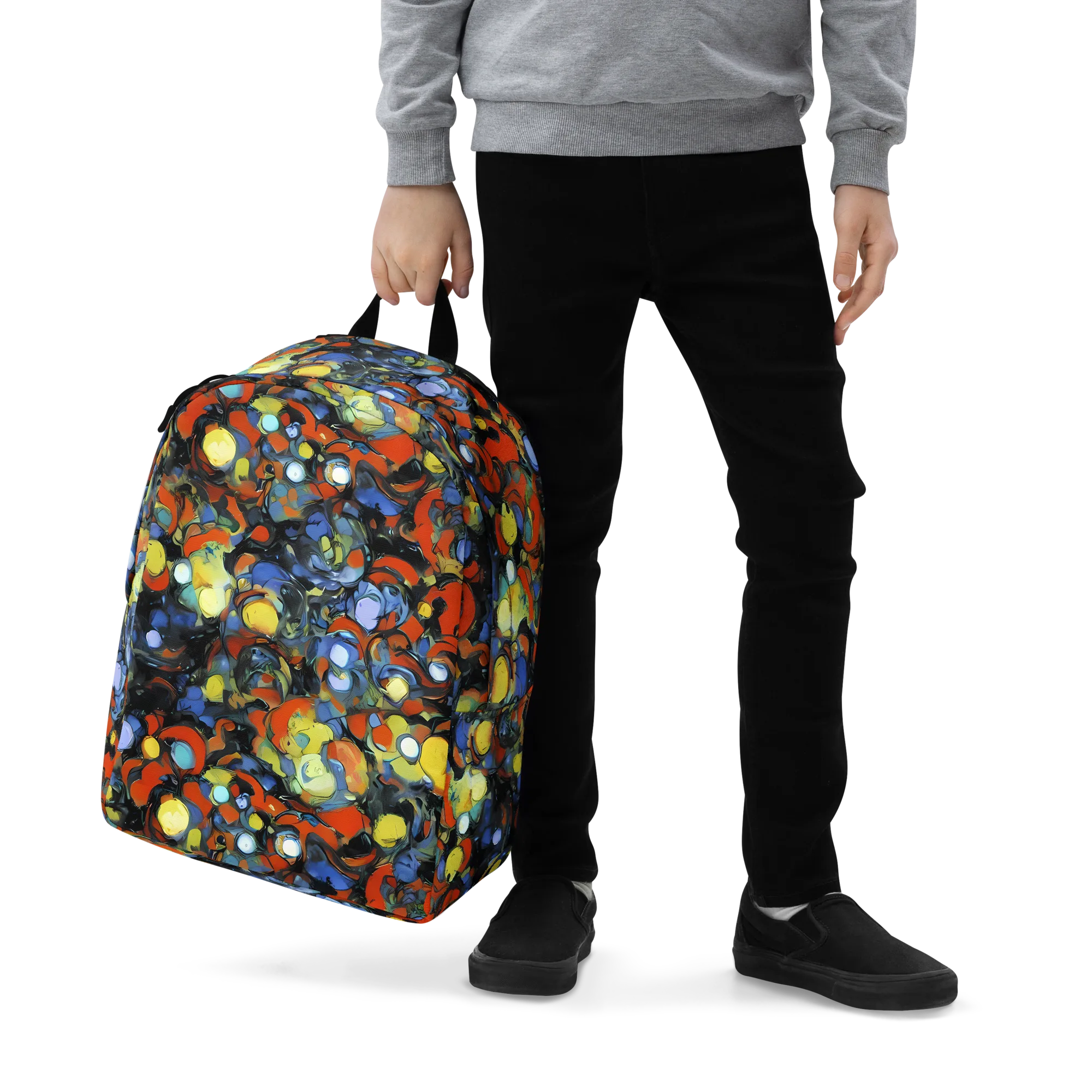 The Vivid Collapse on Minimalist Backpack — Zoomed-in