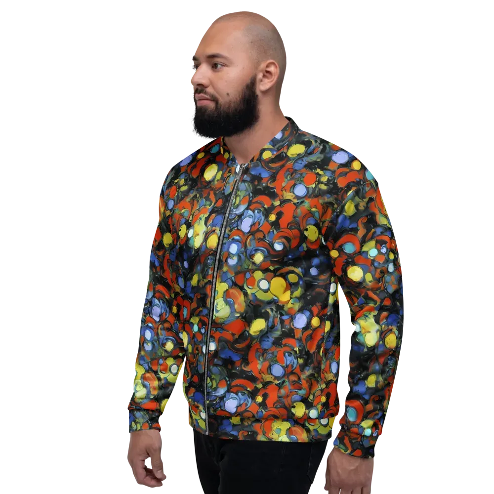 The Vivid Collapse on Bomber Jacket — Left