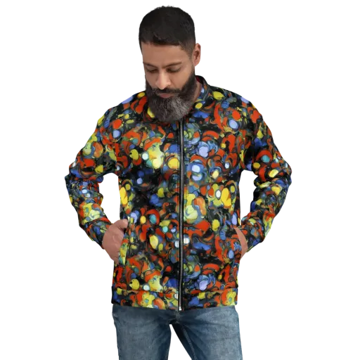 The Vivid Collapse on a Bomber Jacket