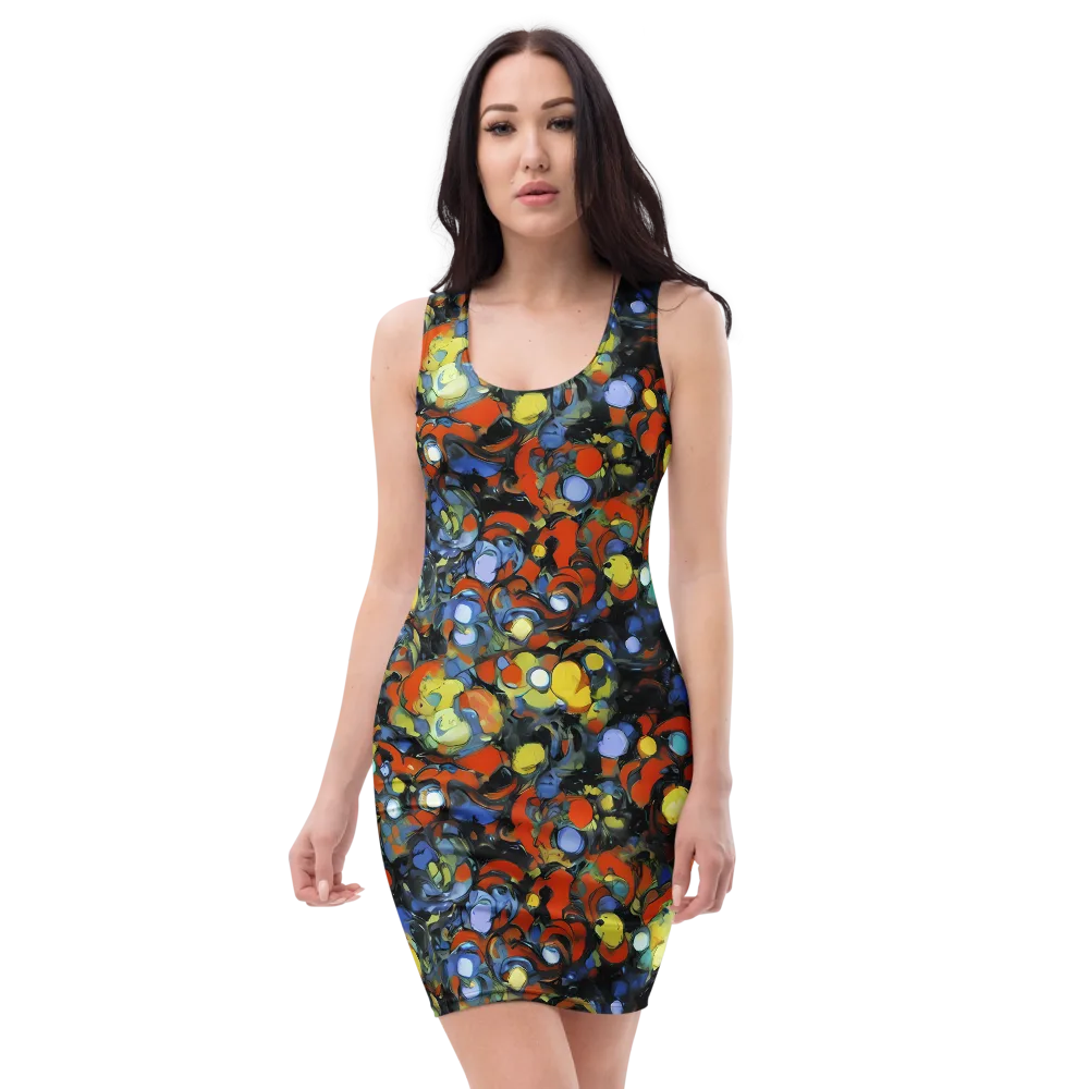 The Vivid Collapse on Bodycon Dress — Front