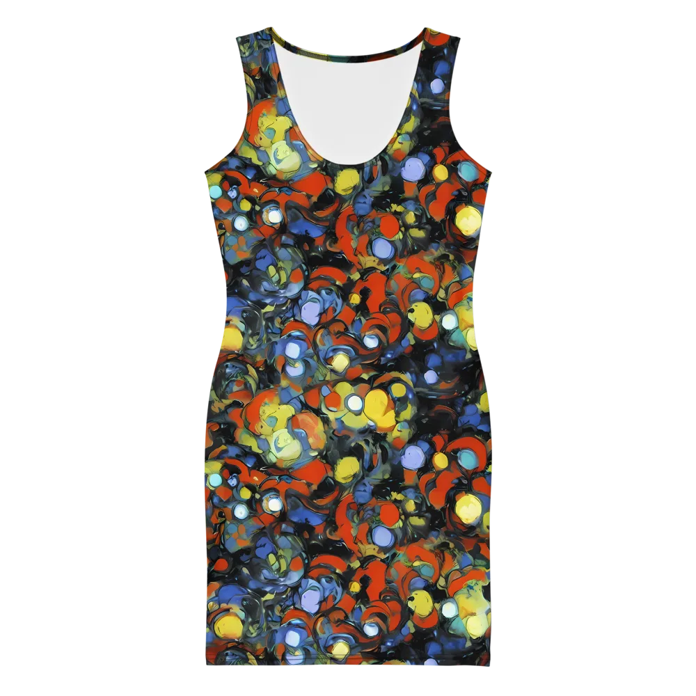 The Vivid Collapse on Bodycon Dress — Front