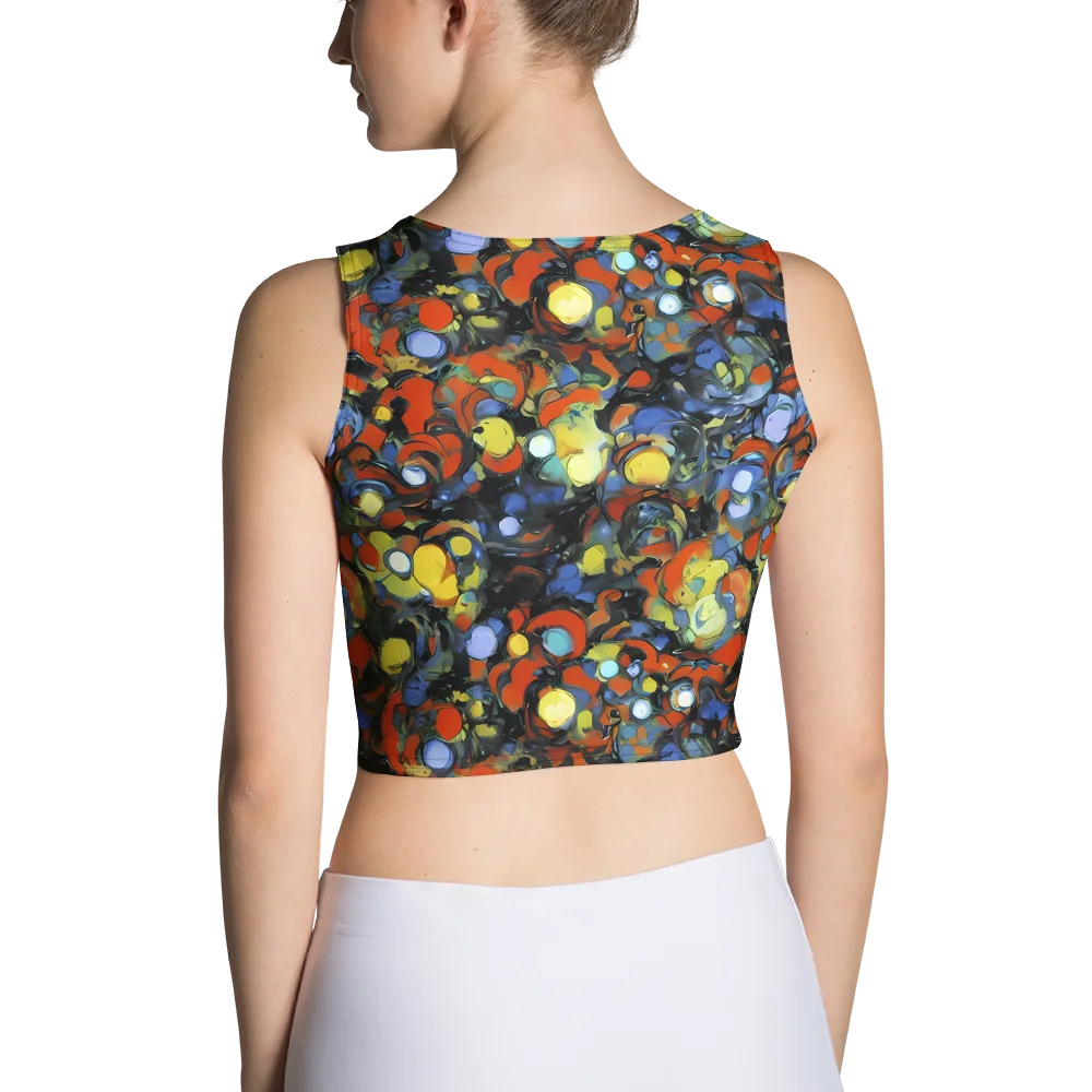 The Vivid Collapse on Crop Top — Back