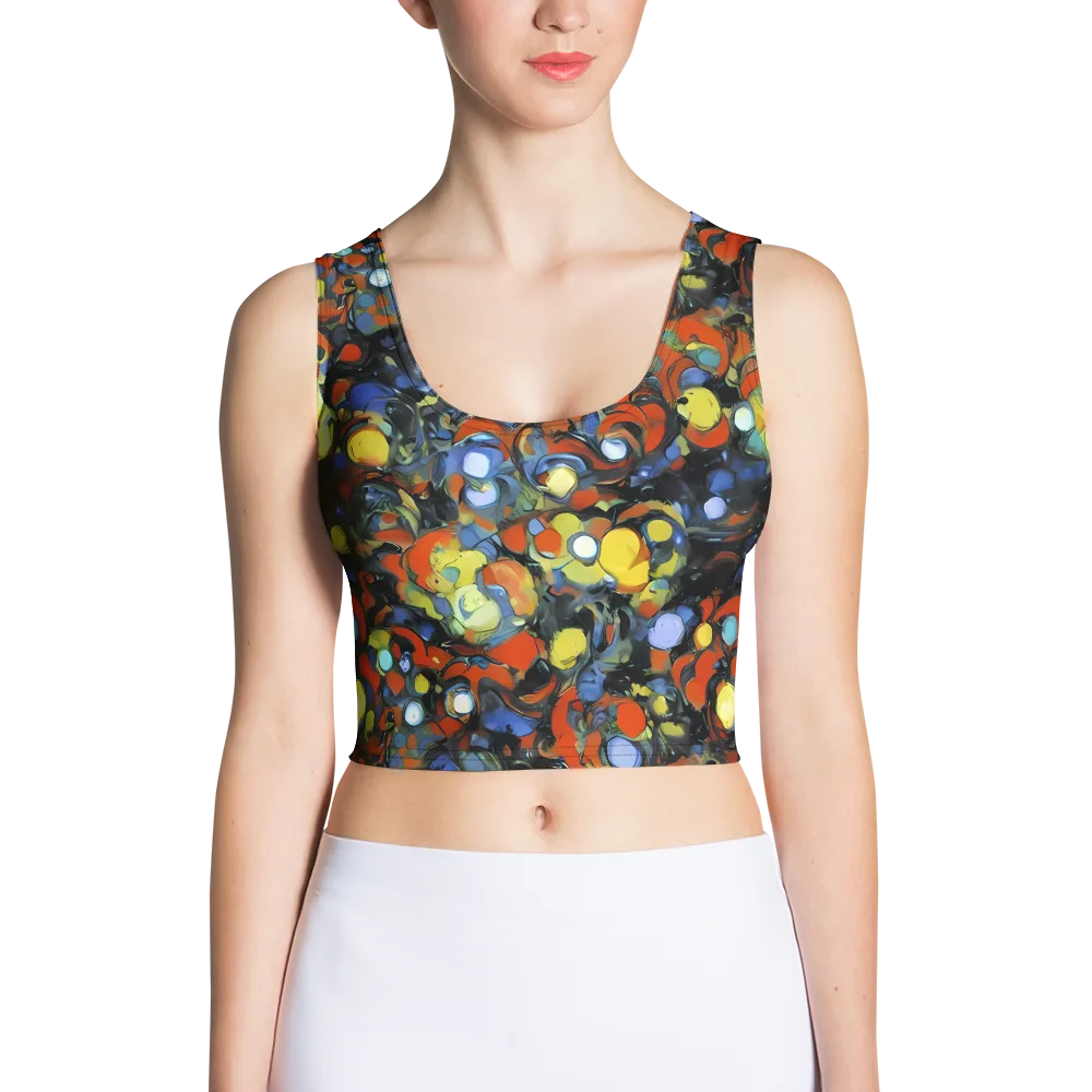 The Vivid Collapse on Crop Top — Front