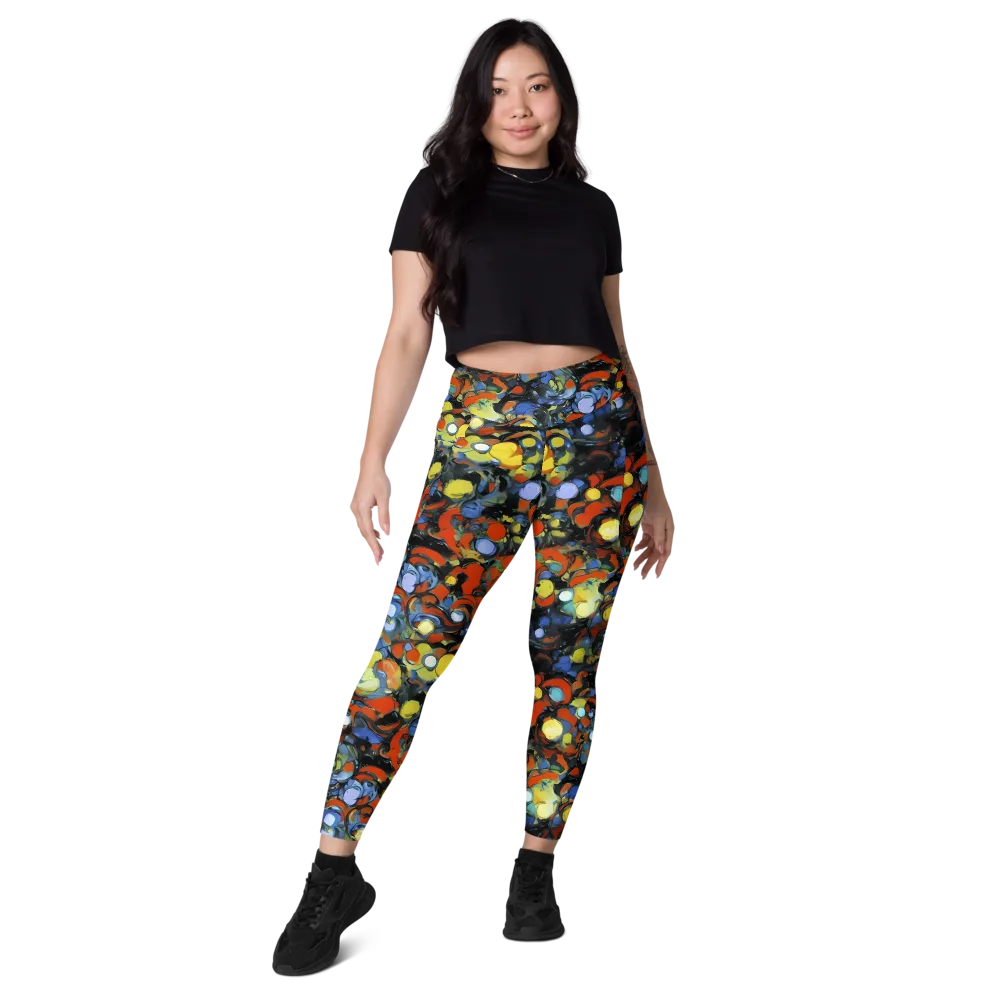 The Vivid Collapse on Leggings with Pockets — Front
