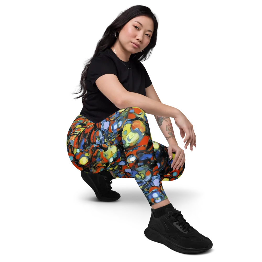The Vivid Collapse on Leggings with Pockets — Right Front