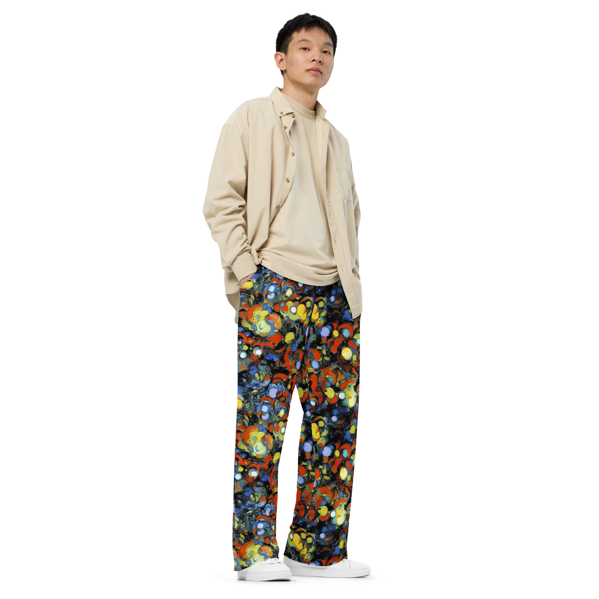 The Vivid Collapse on Wide-Leg Pants — Right Front