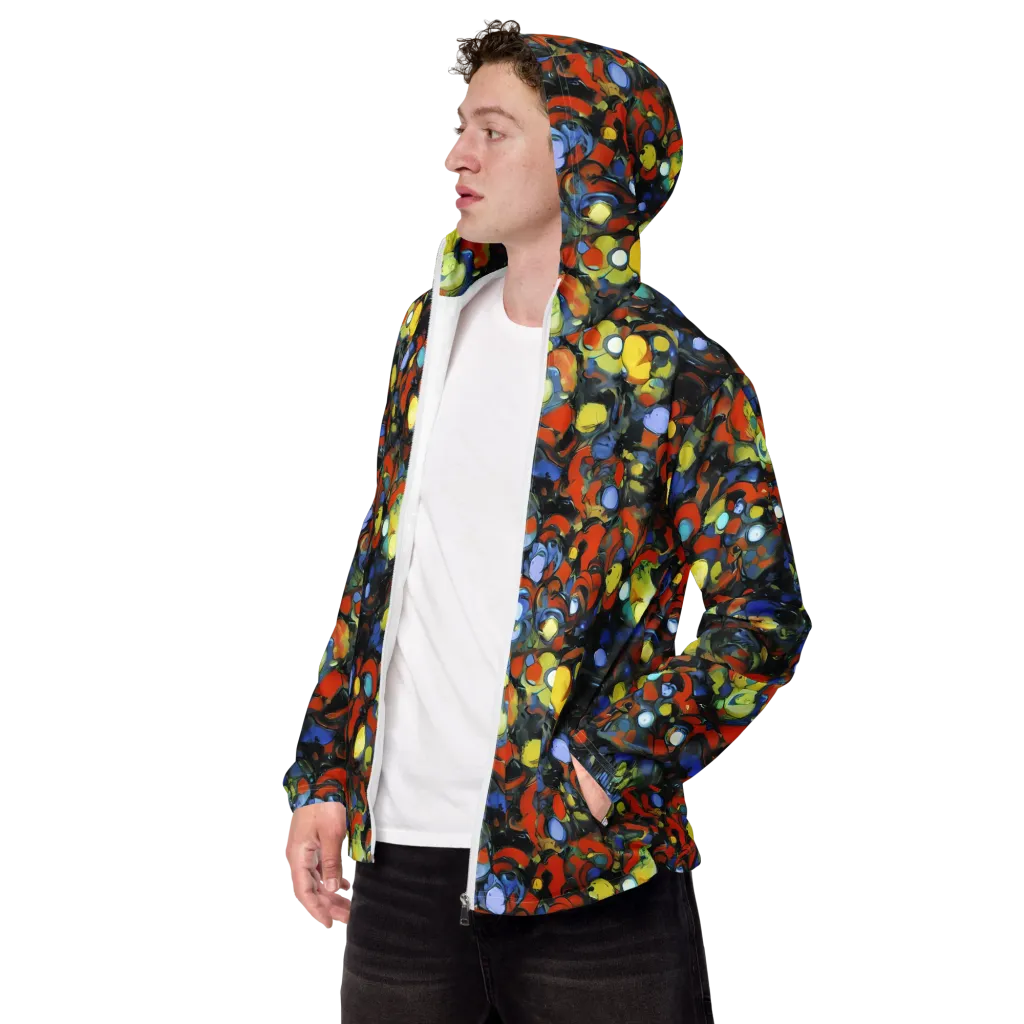 The Vivid Collapse on Men's Windbreaker — Left Front