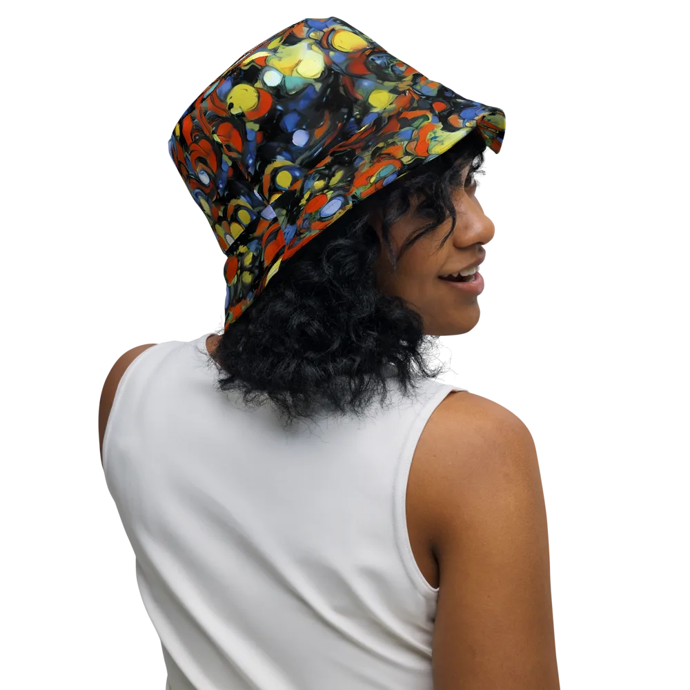 The Vivid Collapse on Reversible Bucket Hat — Right Outside
