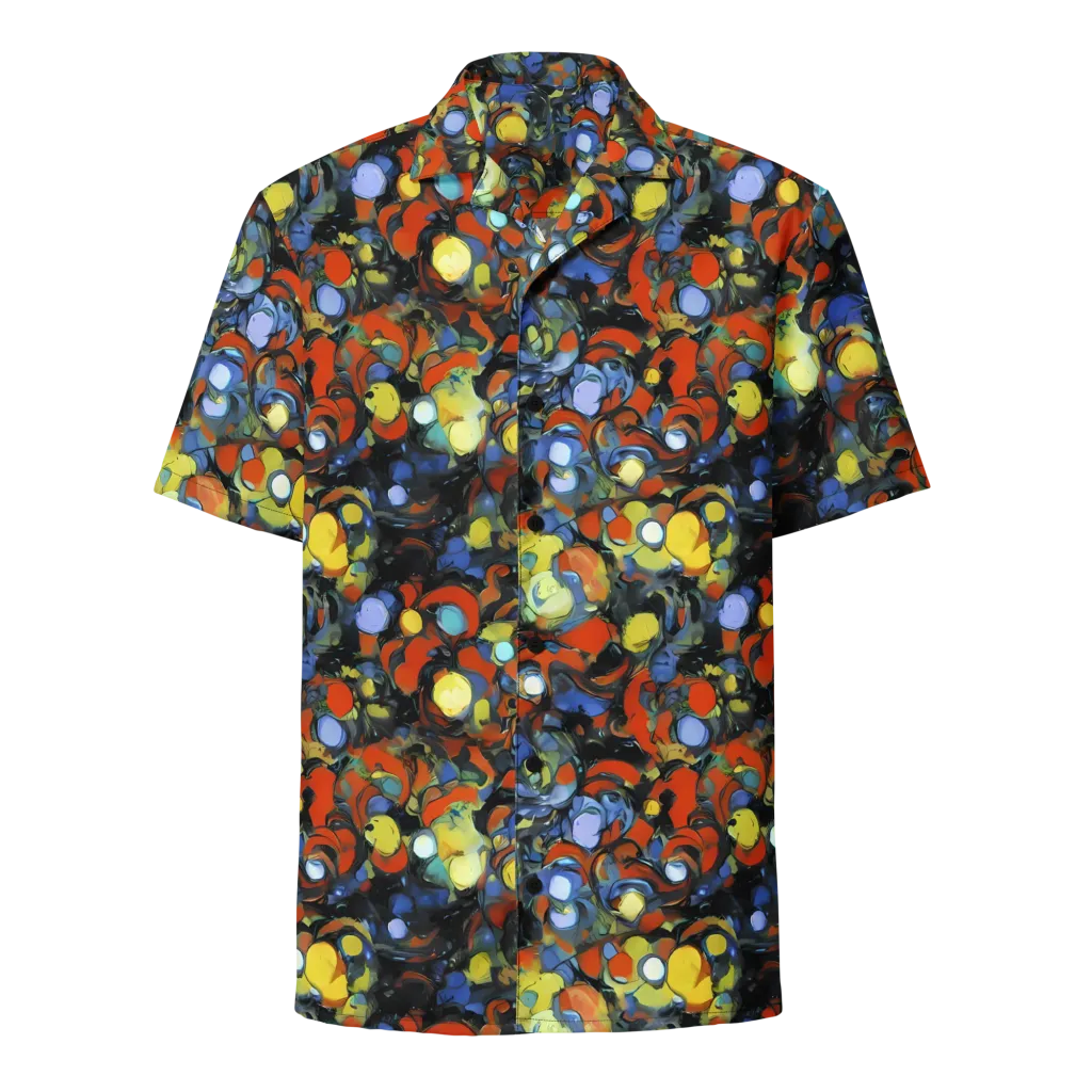 The Vivid Collapse on Button Shirt — Front