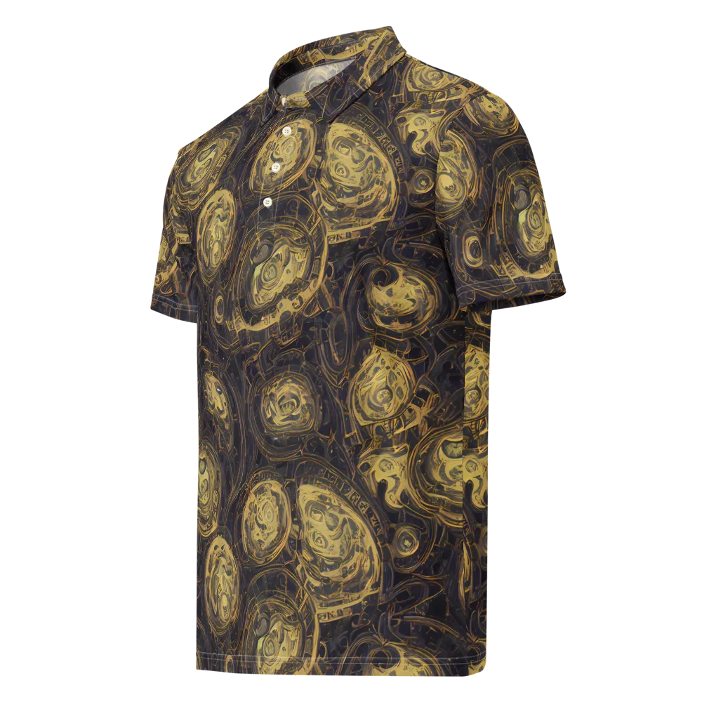 Astral Crucible on Men's Slim Fit Polo Shirt — Left Front