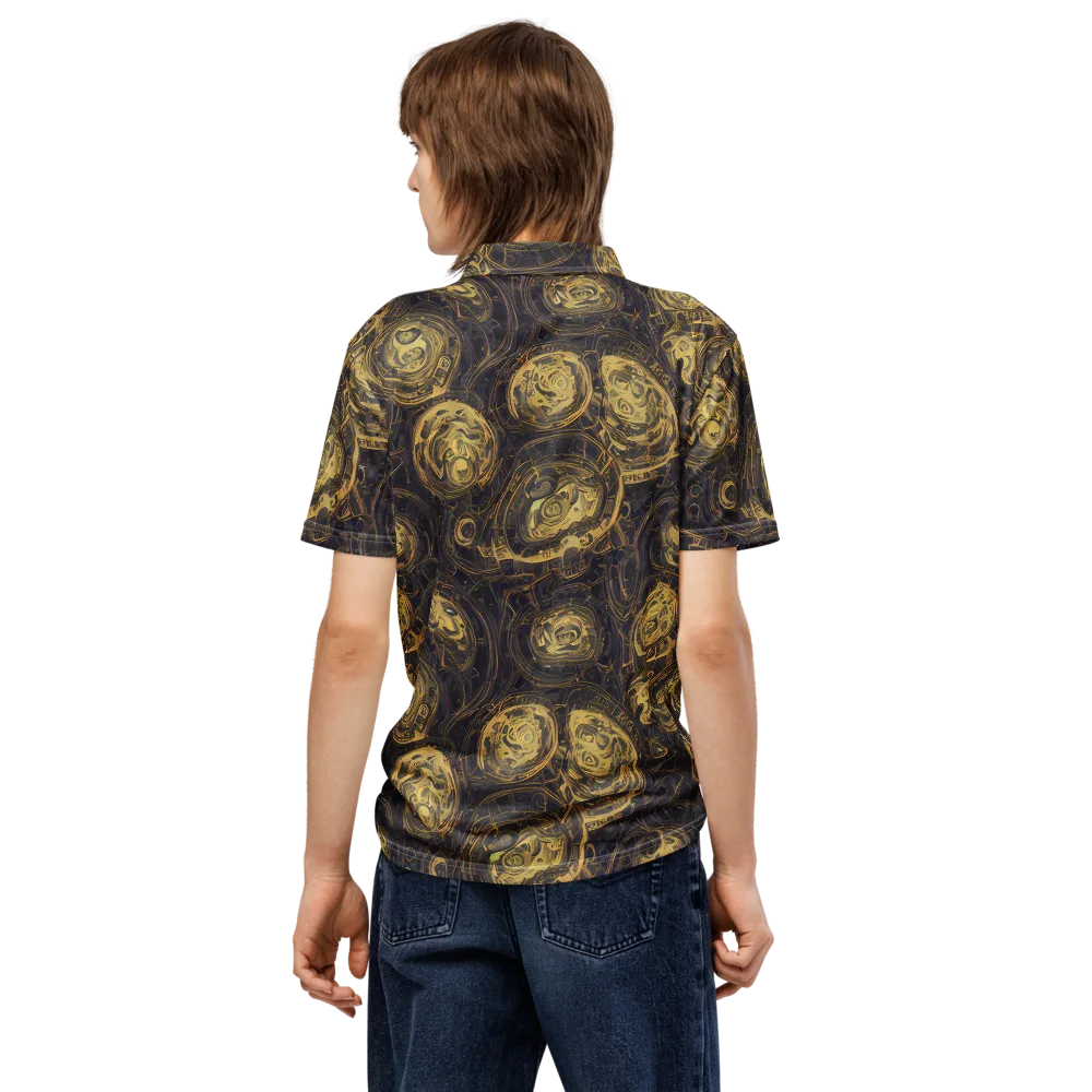 Astral Crucible on Men's Slim Fit Polo Shirt — Back