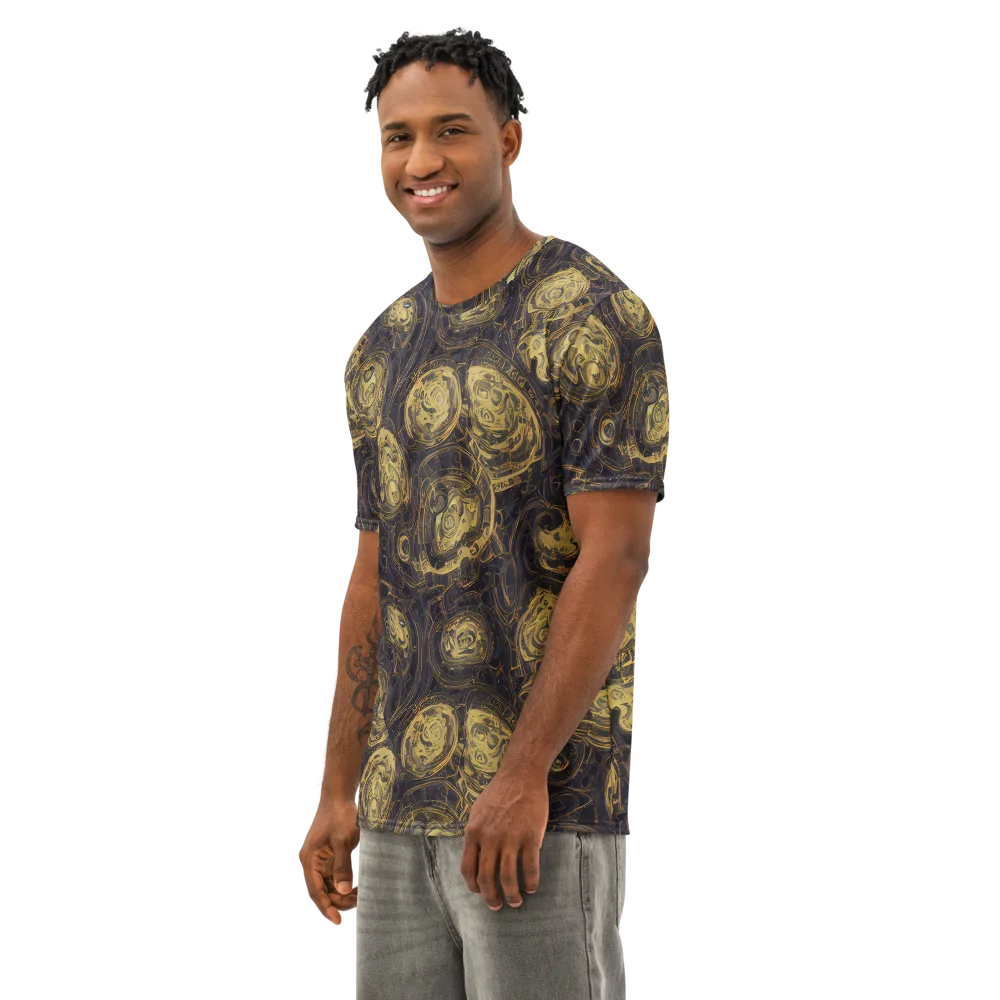 Astral Crucible on Men's Cotton Crew Neck T-Shirt — Left Front