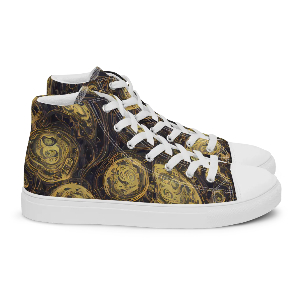 Astral Crucible on Women's High Top Canvas Shoes — Right