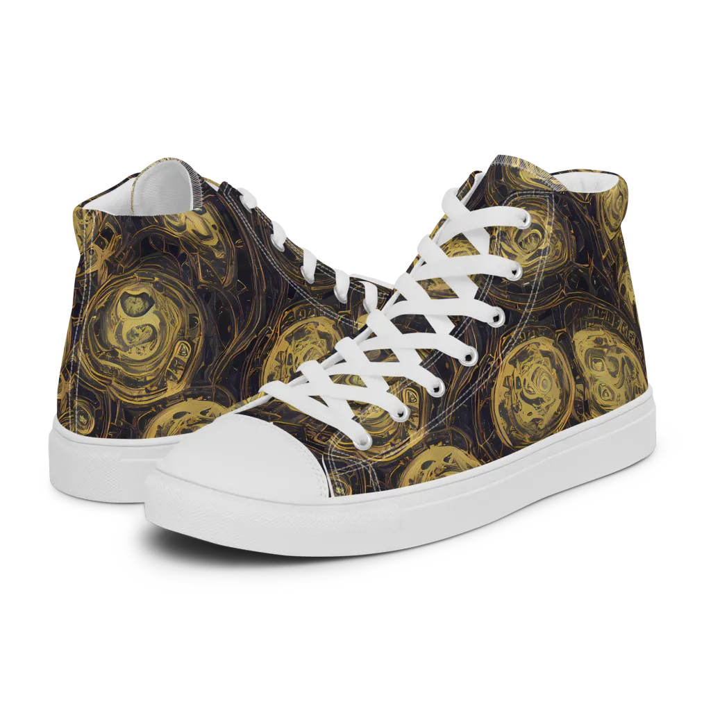 Astral Crucible on Women's High Top Canvas Shoes — Left