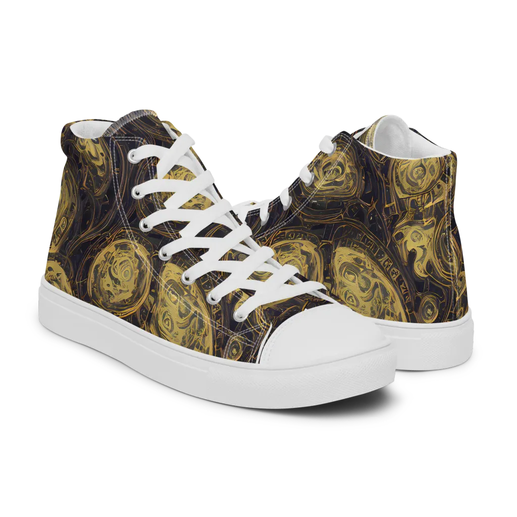 Astral Crucible on Women's High Top Canvas Shoes — Right