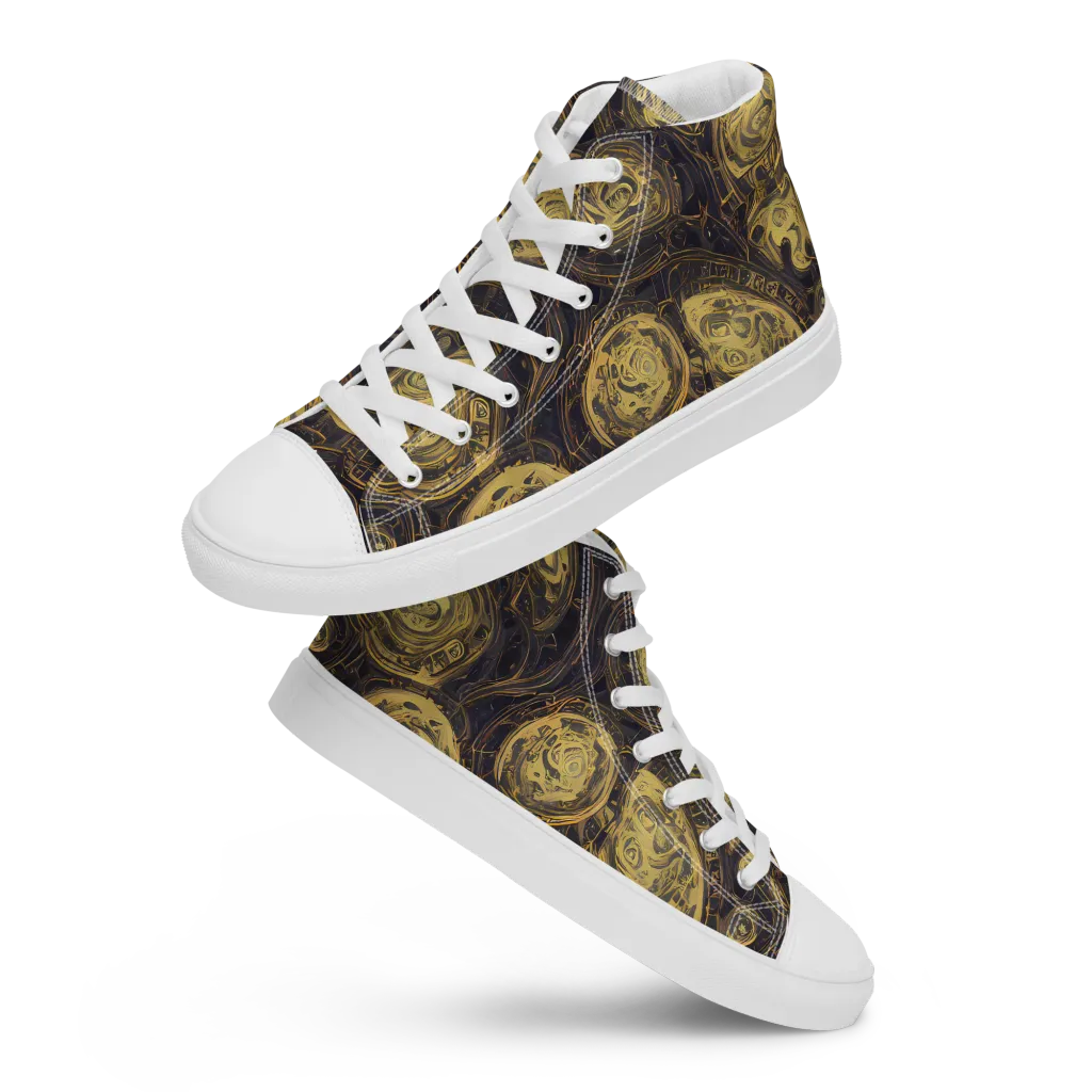 Astral Crucible on Women's High Top Canvas Shoes — Front