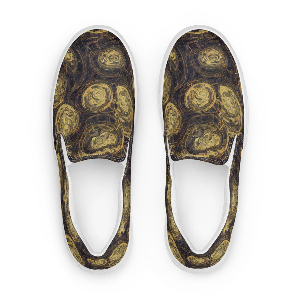 Astral Crucible on Men's Slip-On Canvas Shoes — Front