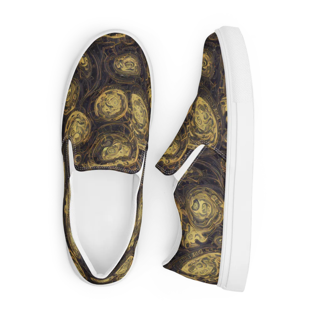 Astral Crucible on Men's Slip-On Canvas Shoes — Front
