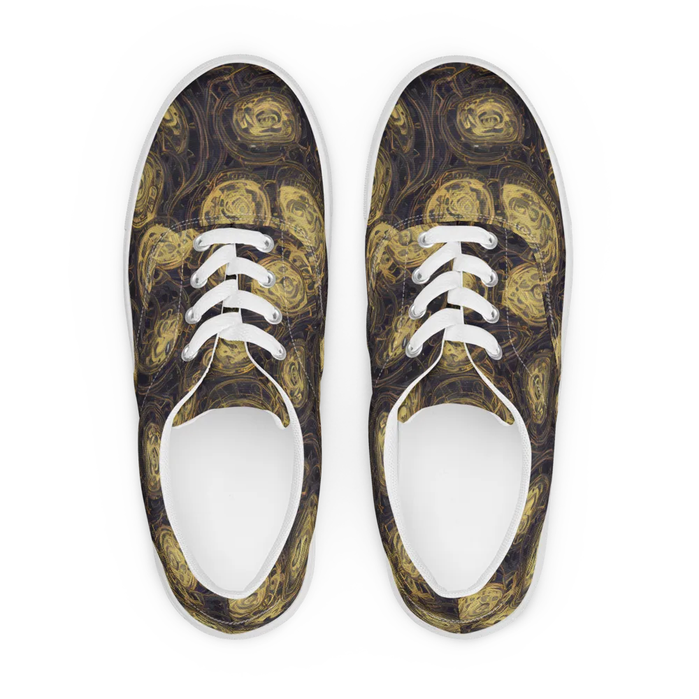 Astral Crucible on Men's Lace-Up Canvas Shoes — Front