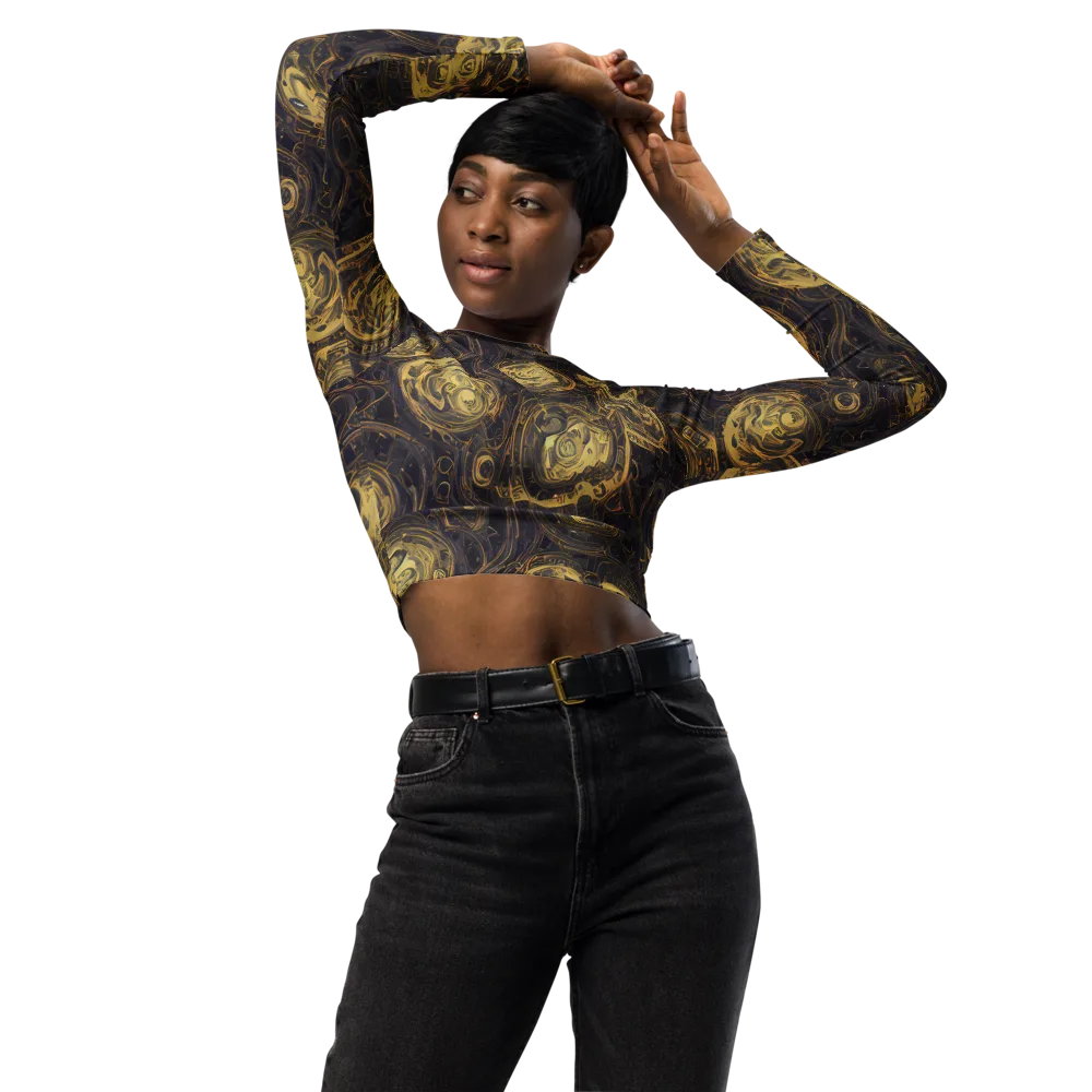 Astral Crucible on Long Sleeve Crop Top — Front