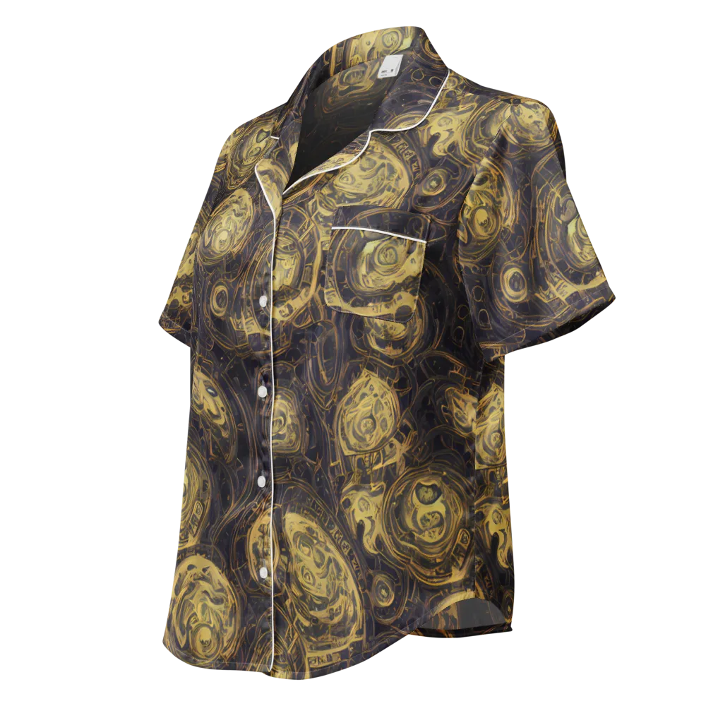 Astral Crucible on Women's Short Sleeve Pajama Top — Left Front