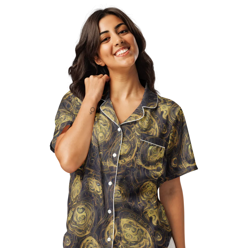 Astral Crucible on Women's Short Sleeve Pajama Top — Front