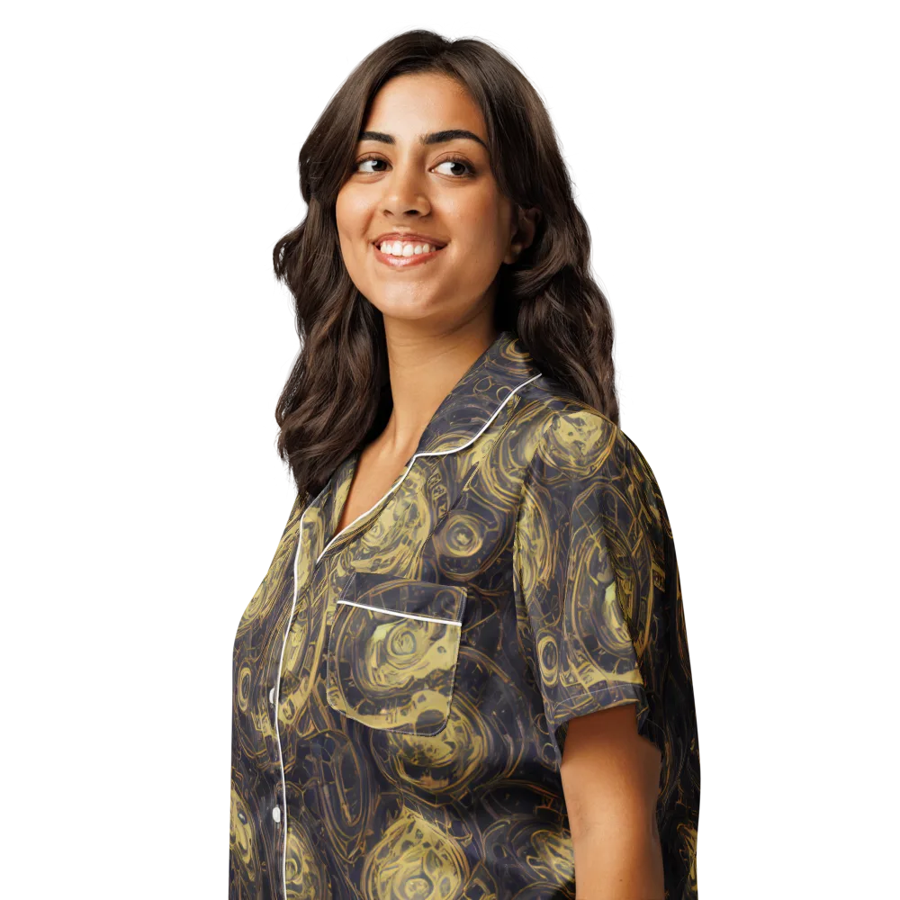 Astral Crucible on Women's Short Sleeve Pajama Top — Left Front