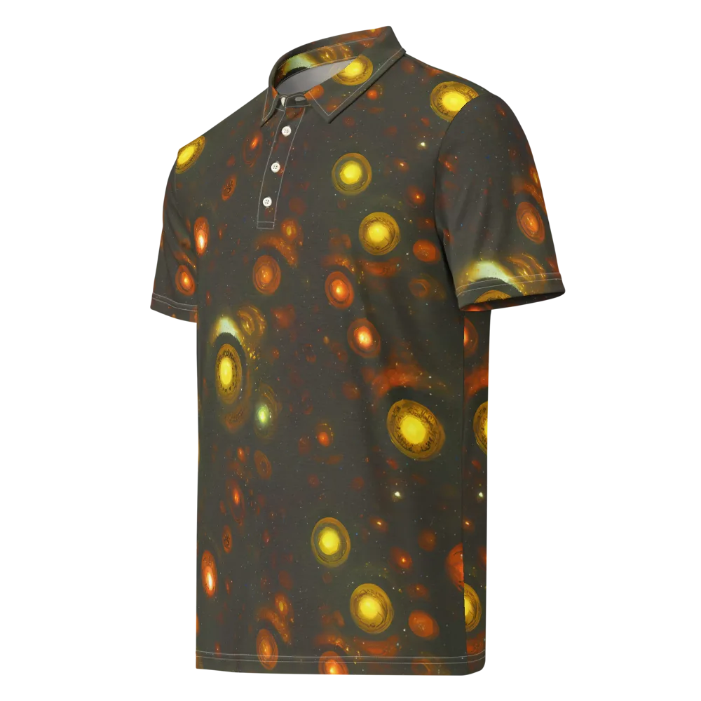 Solar Relics on Men's Slim Fit Polo Shirt — Left Front