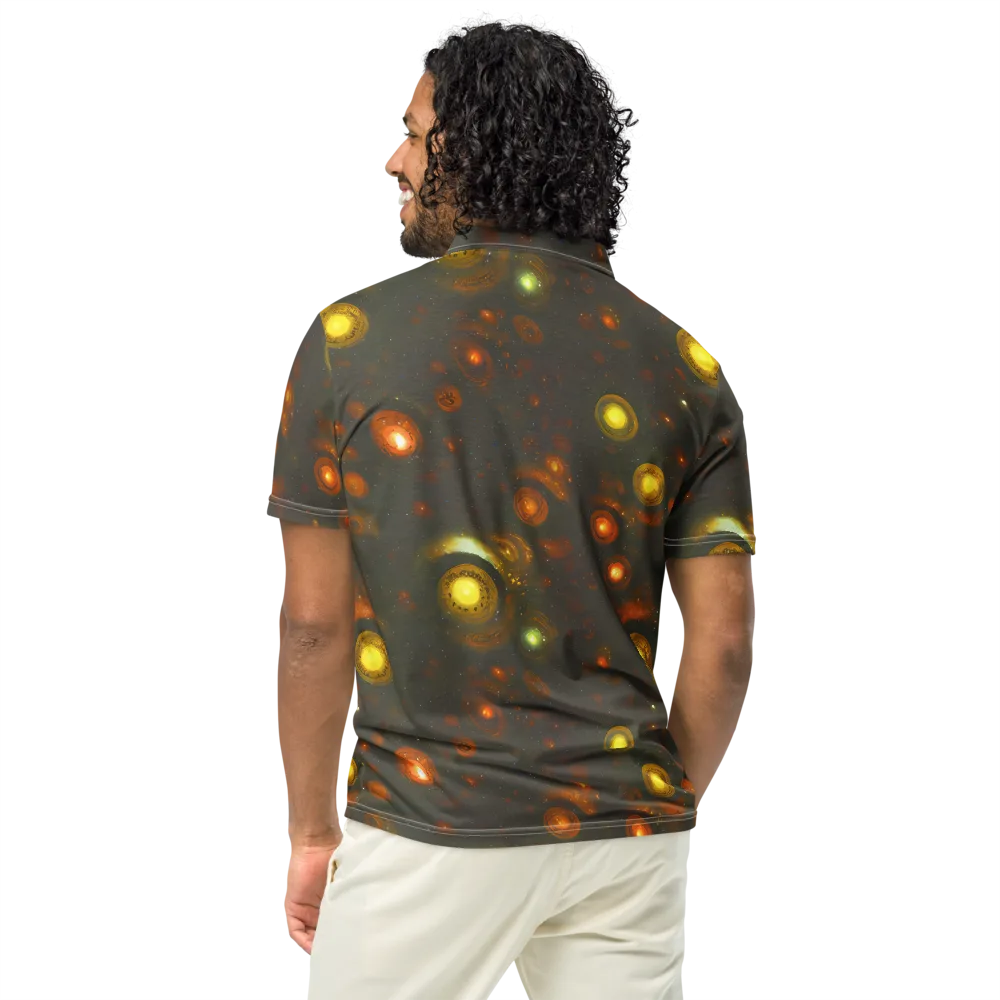 Solar Relics on Men's Slim Fit Polo Shirt — Back