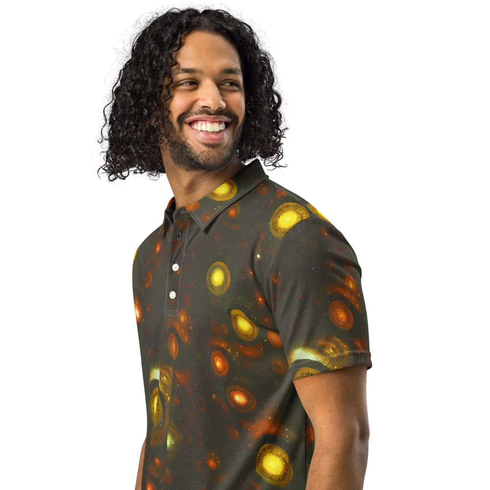Solar Relics on Men's Slim Fit Polo Shirt — Left Front