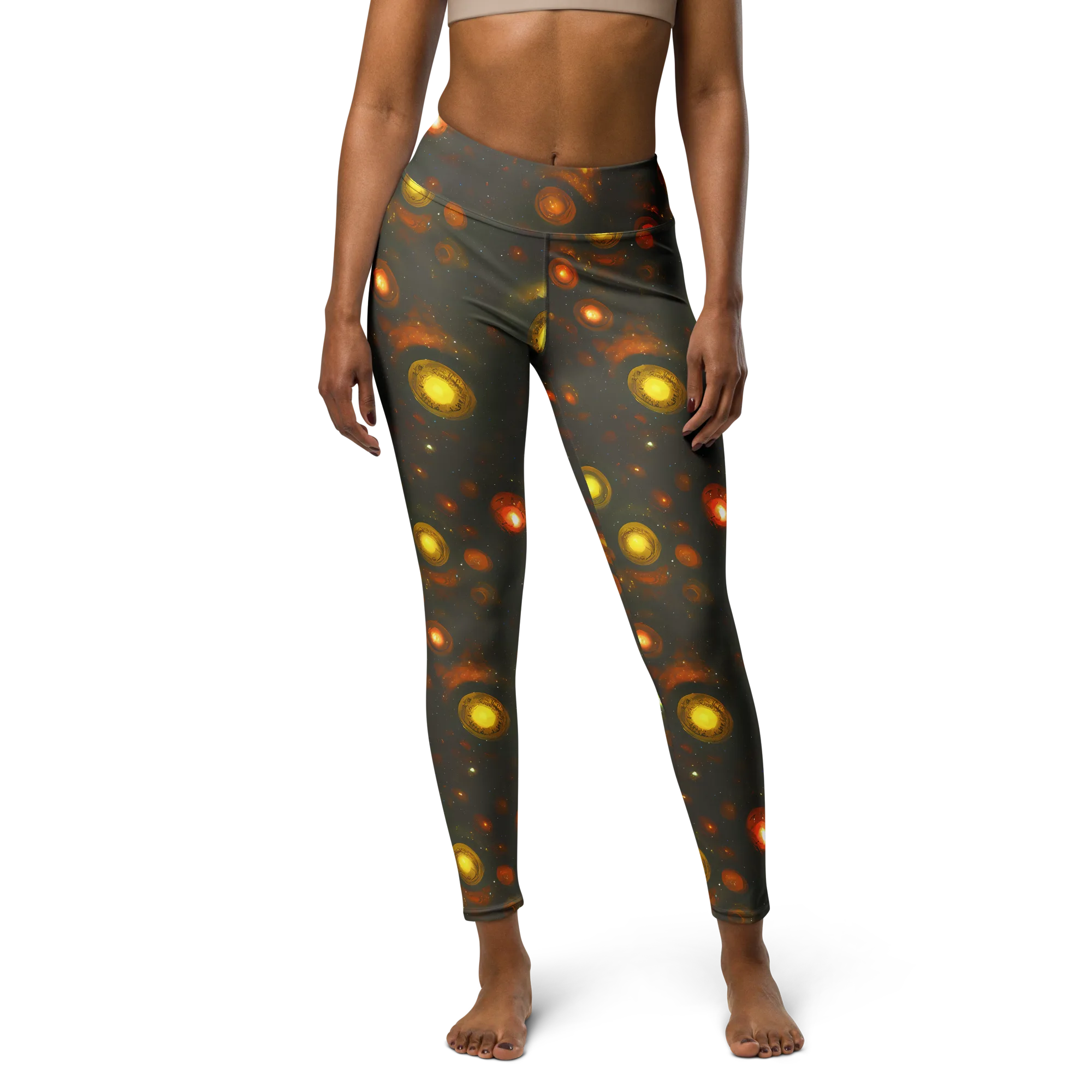 Solar Relics on Yoga Leggings — Front