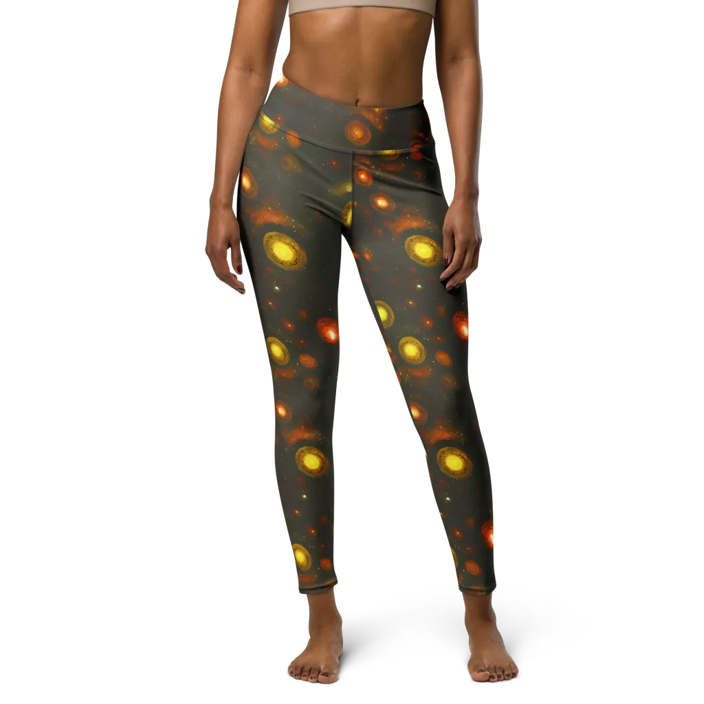 Solar Relics on Yoga Leggings — Front